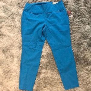 Blue skinny work pants